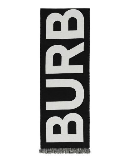 Luxury Burberry Logo Wool Scarf Womens 8054214