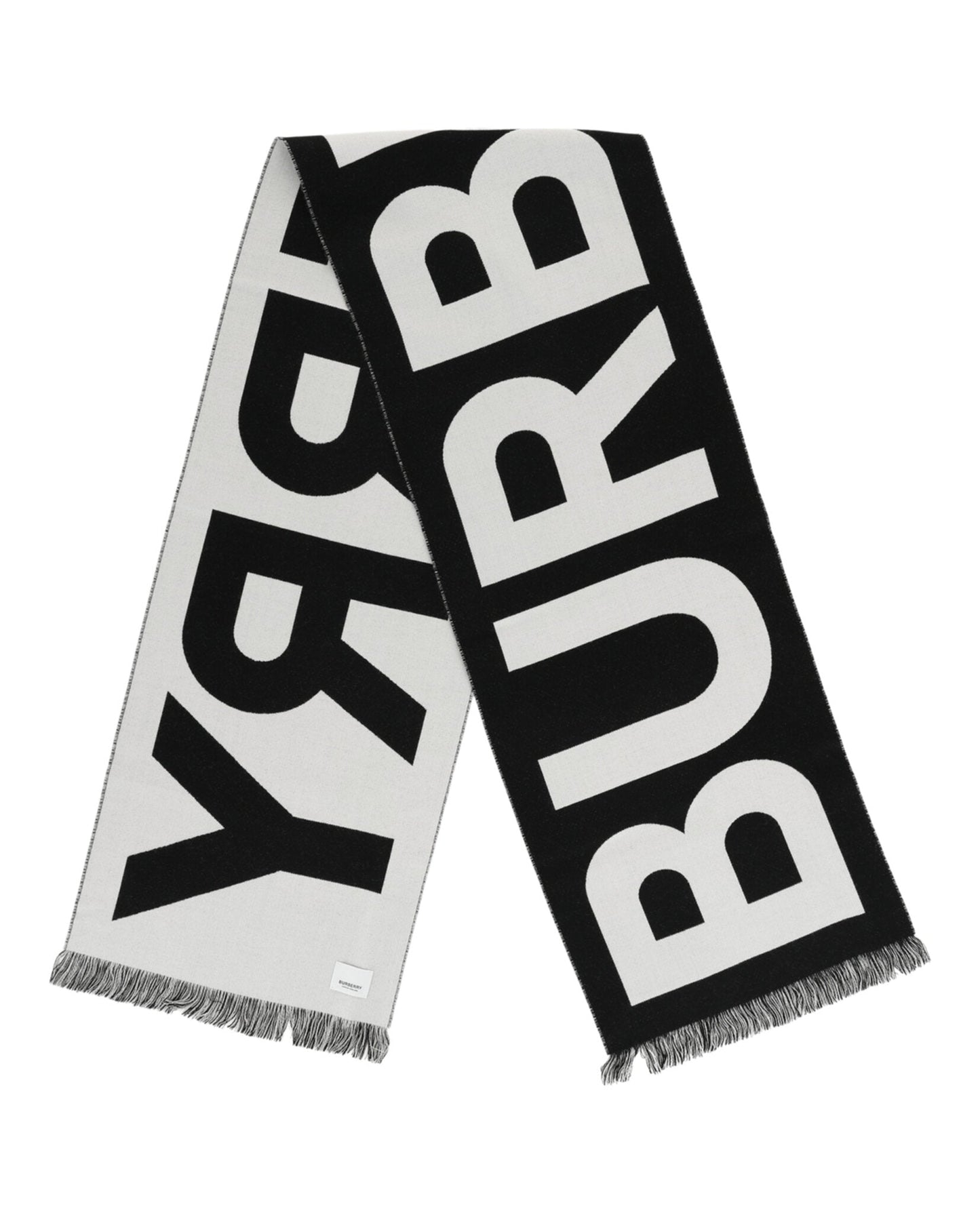 Luxury Burberry Logo Wool Scarf Womens 8054214