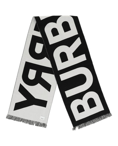 Luxury Burberry Logo Wool Scarf Womens 8054214