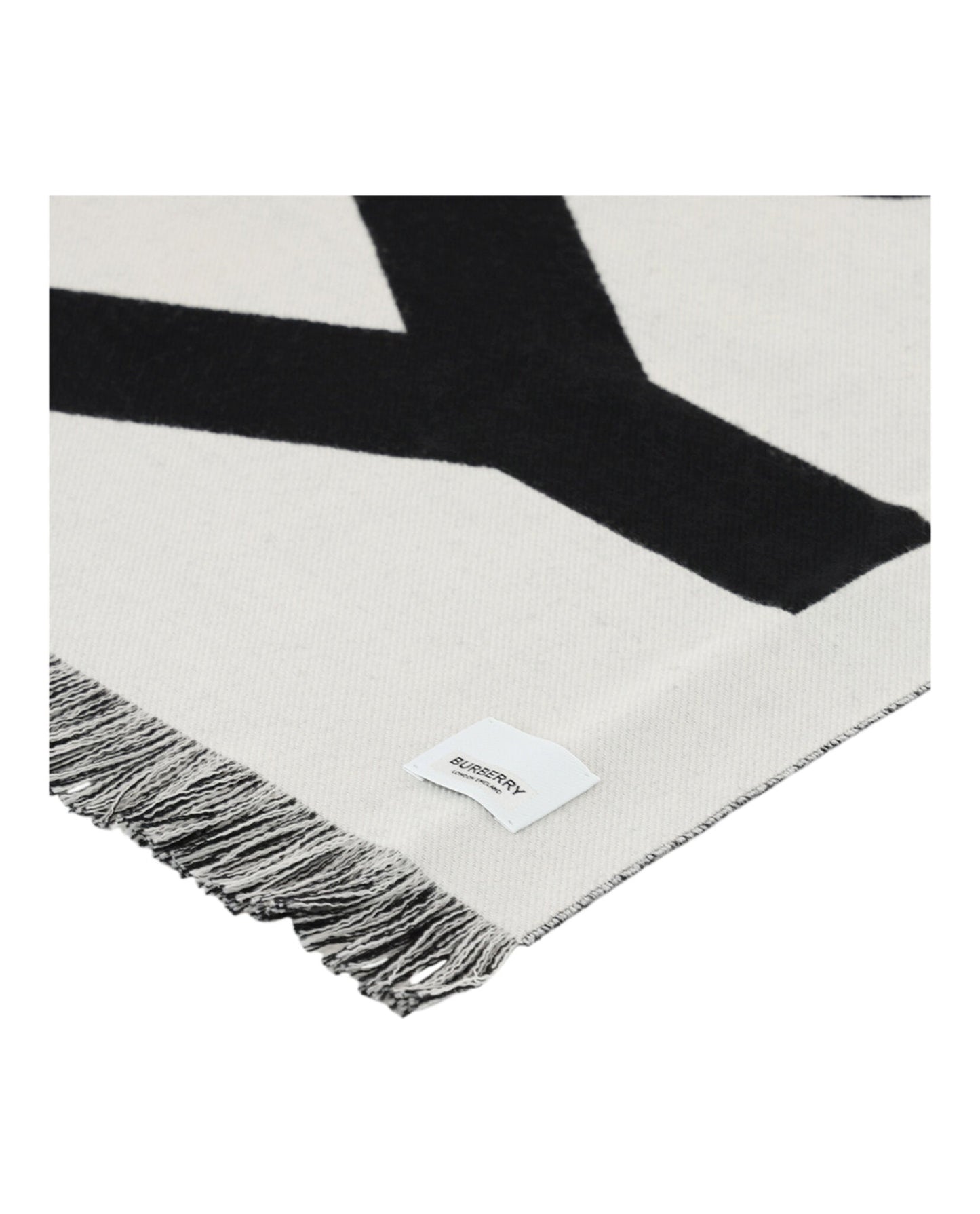 Luxury Burberry Logo Wool Scarf Womens 8054214