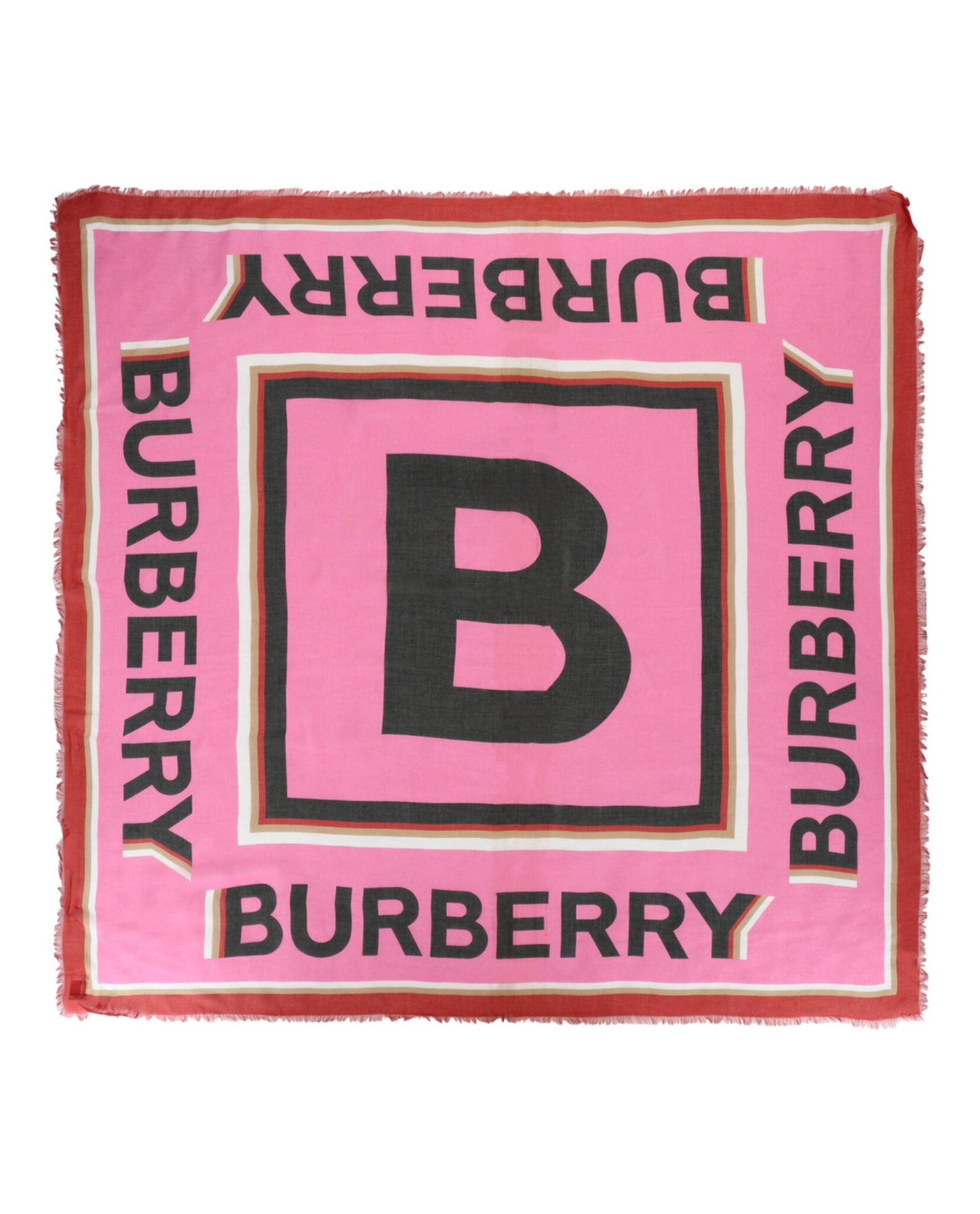 Luxury Burberry Logo Printed Scarf Womens 8071829