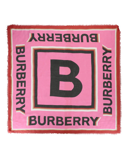 Luxury Burberry Logo Printed Scarf Womens 8071829