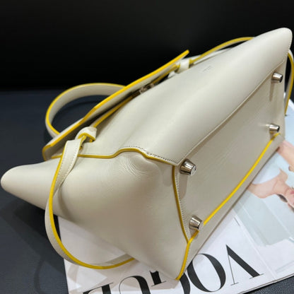 Luxury CELINE Medium White Calfskin Belt Bag