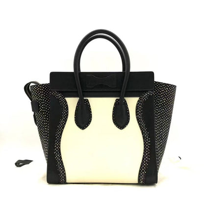Luxury CELINE Luggage Bag Black and White Tote
