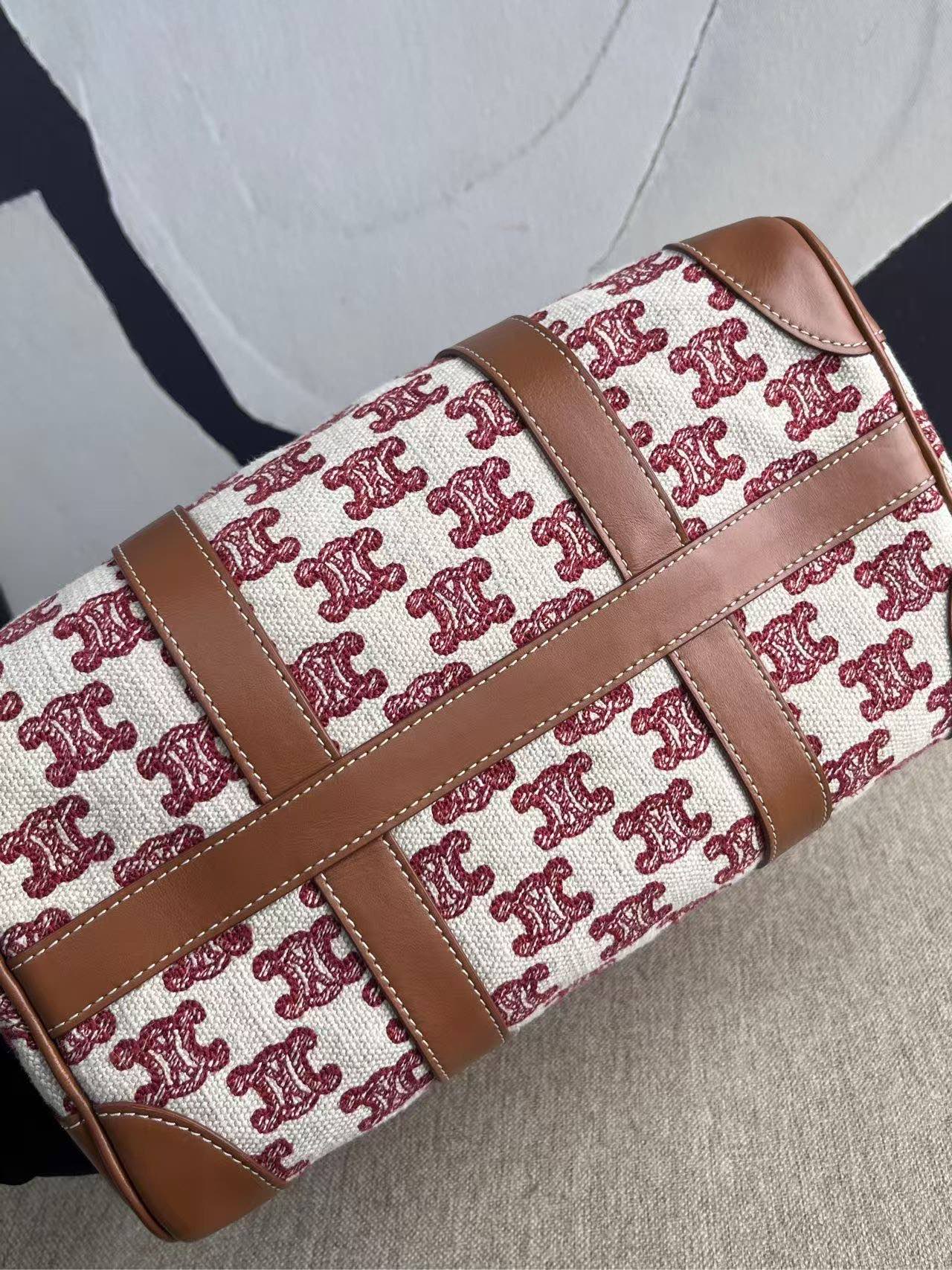 Luxury CELINE Boston Two-Way Bag in Brown Monogram Canvas