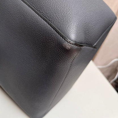 Luxury CELINE Bucket Bag Gray Leather Shoulder Bag