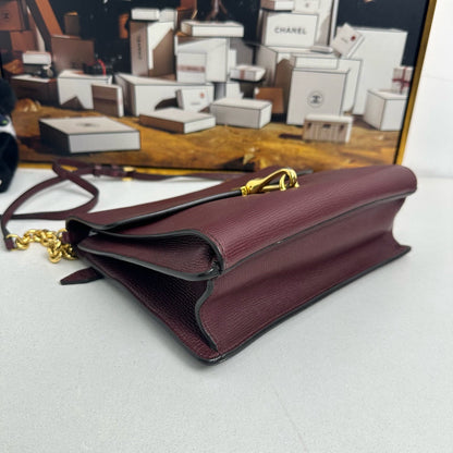 Luxury Burberry Vintage Burgundy Crossbody Bag -  Designer Handbag 12010222