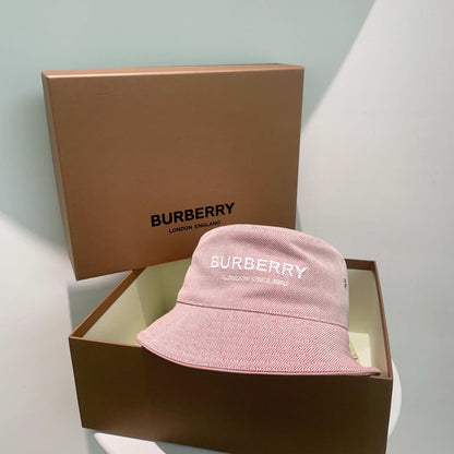 Luxury Burberry Bucket Hat Pink Hat