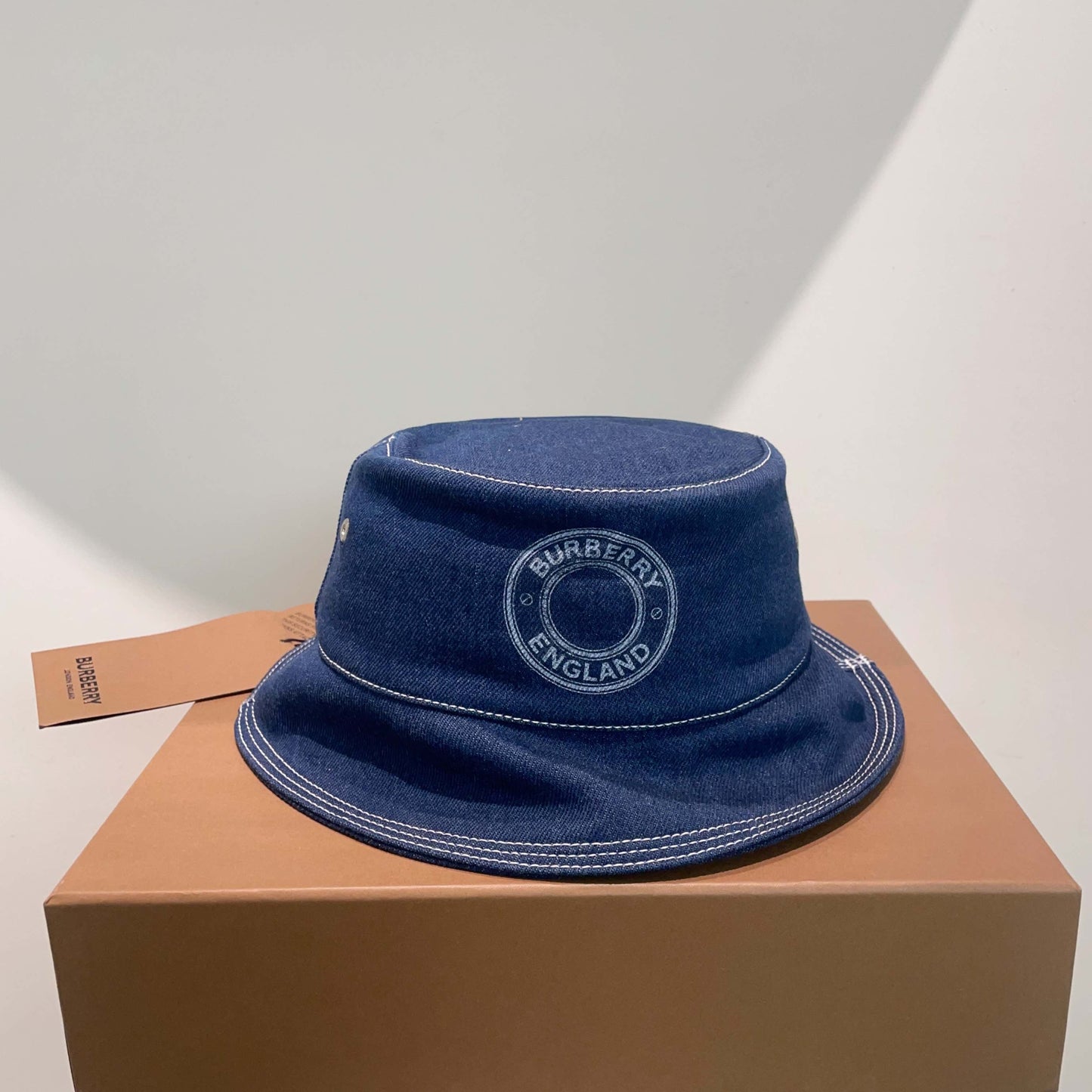 Luxury Burberry England Denim Blue Hat OS