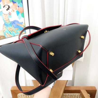Luxury CELINE Belt Micro Tote Bag Dark Blue Leather Tote