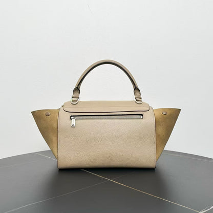 Luxury CELINE Beige Trapeze Tote Bag -  Designer Handbag