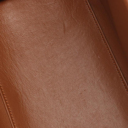 Luxury CELINE Luggage Micro Shopper Handbag Ivory Light Brown Leather Tote Bag