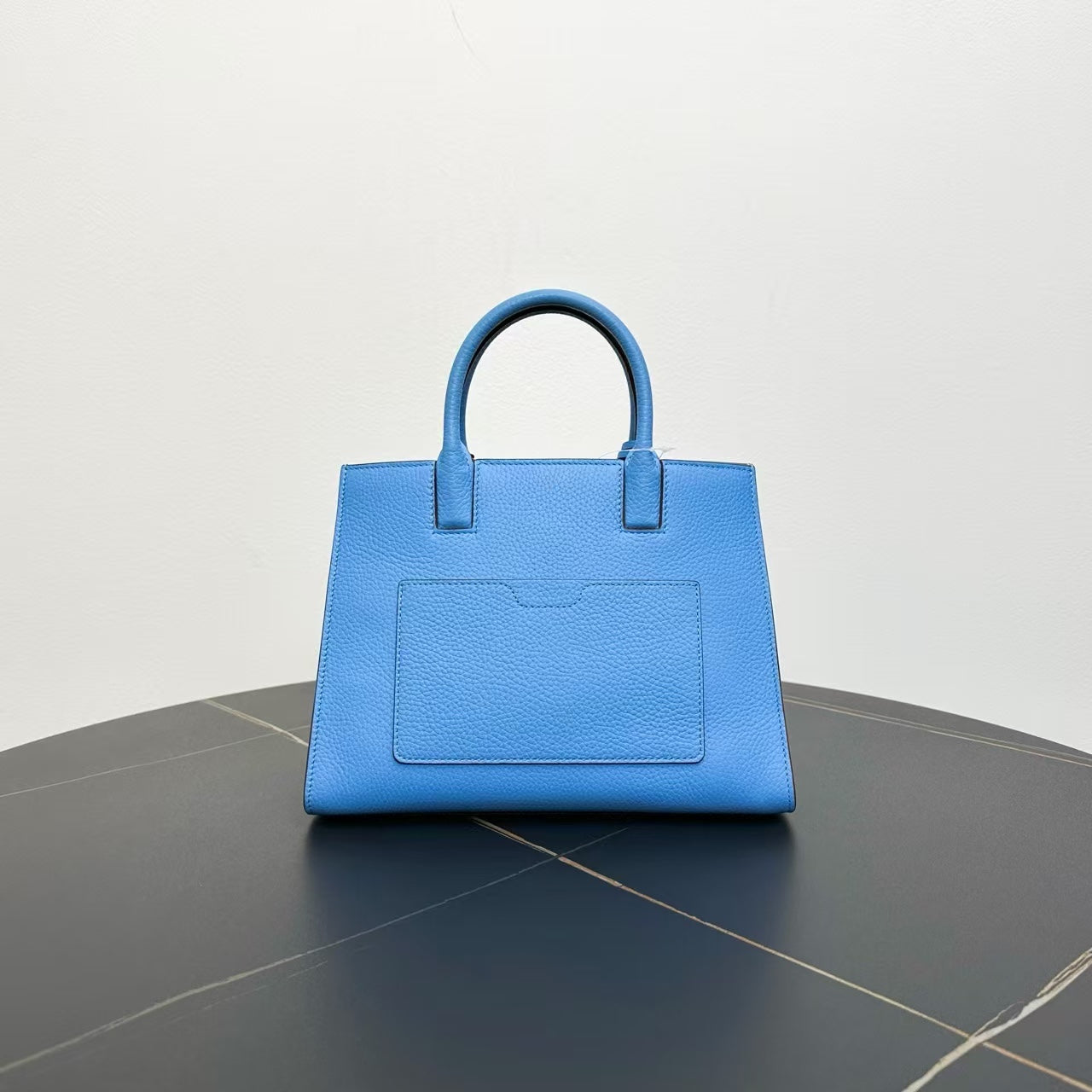 Luxury Burberry Leather Two-Way Bag in Blue -  Satchel