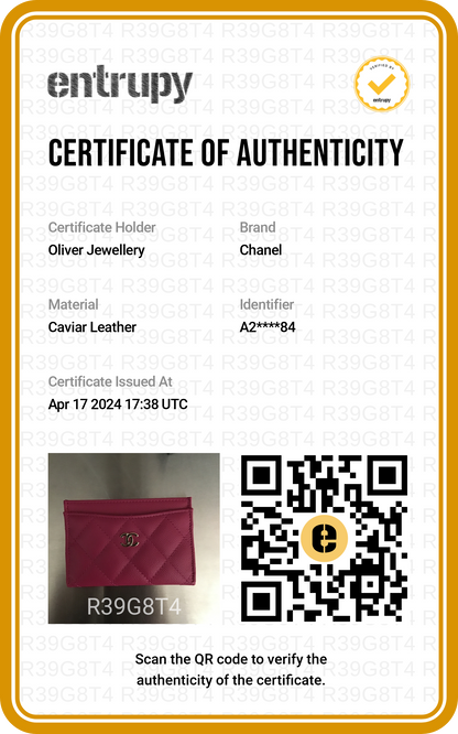 Chanel 2022 Pink Caviar Leather Classic Card Holder