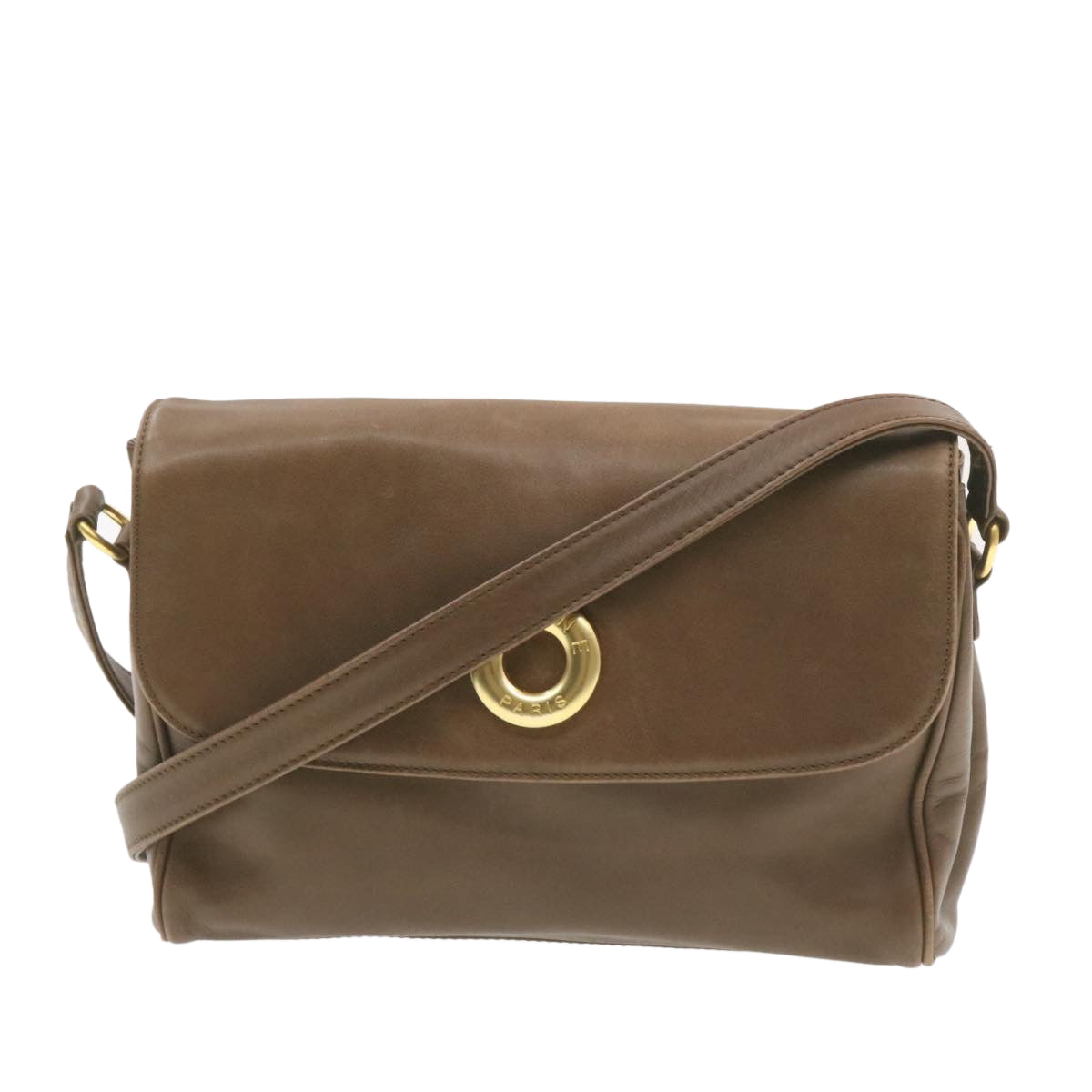 Luxury CELINE ring Shoulder Bag Leather Brown  rd1551
