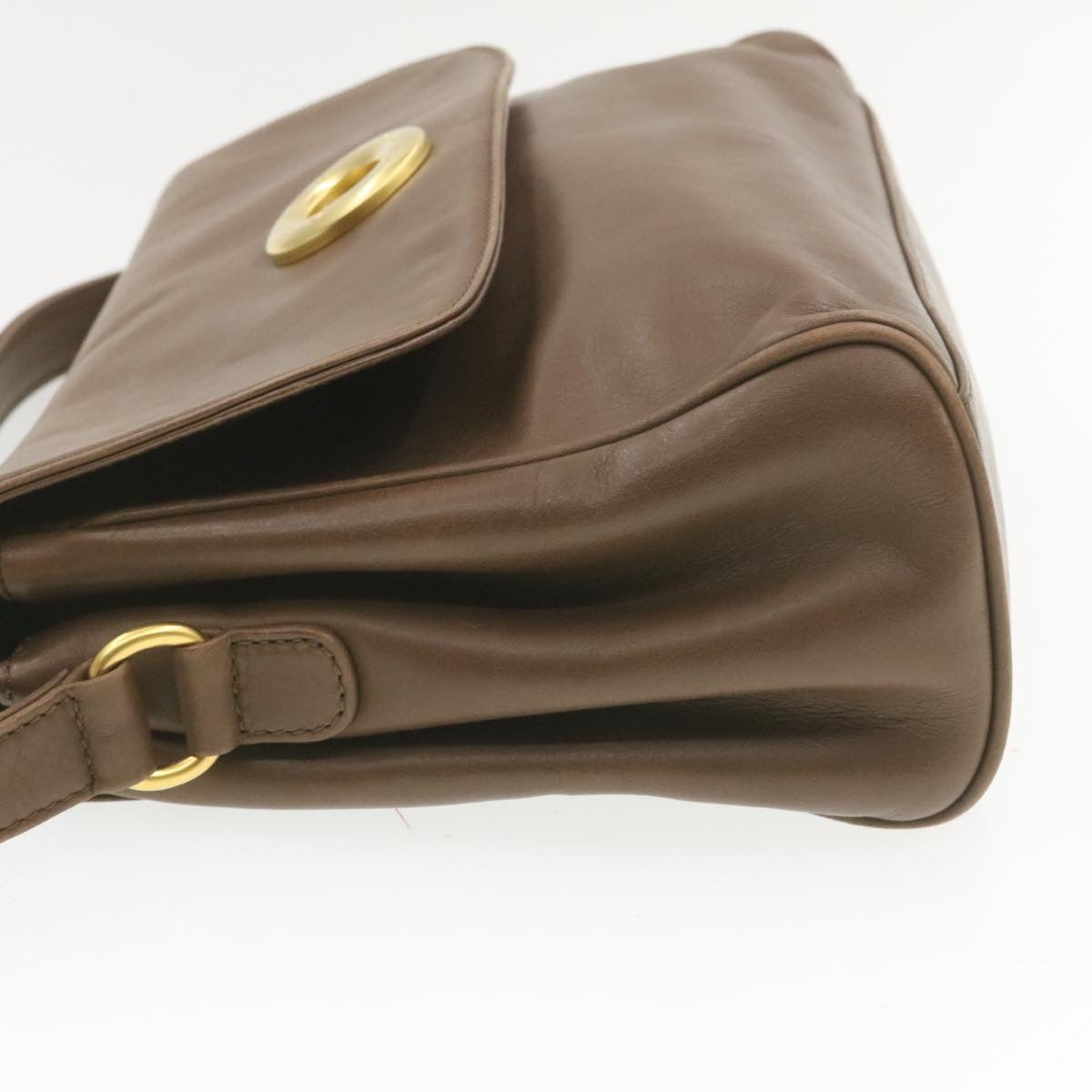 Luxury CELINE ring Shoulder Bag Leather Brown  rd1551