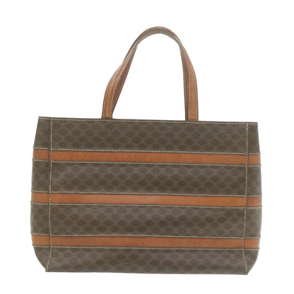Luxury CELINE Macadam Canvas Tote Bag PVC Leather Brown  rd1995