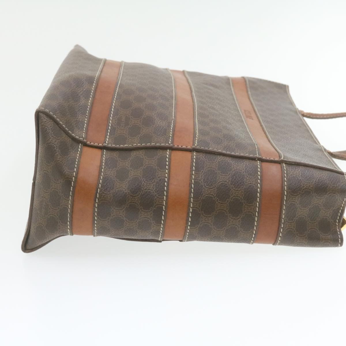 Luxury CELINE Macadam Canvas Tote Bag PVC Leather Brown  rd1995