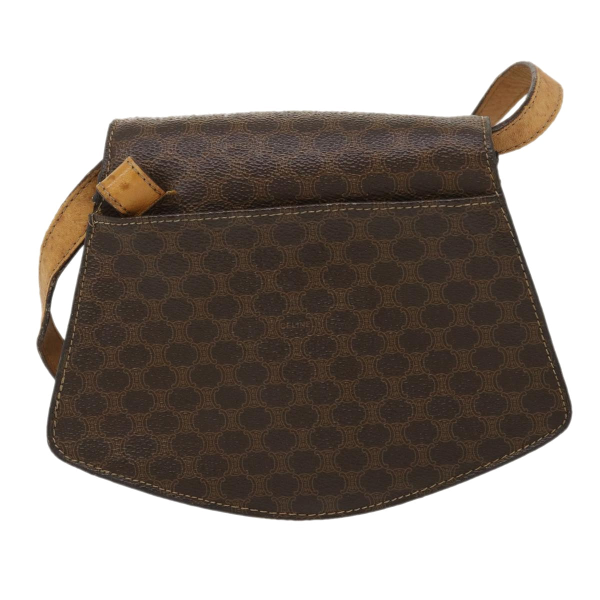 Luxury CELINE Macadam Canvas 2Way Shoulder Bag Brown  rd2081