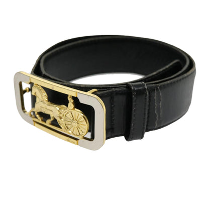 Luxury CELINE Horse Carriage Belt Black  rd2136