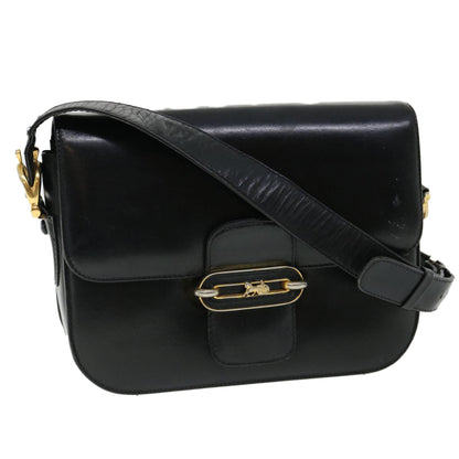 Luxury CELINE Shoulder Bag Leather Black  rd3515