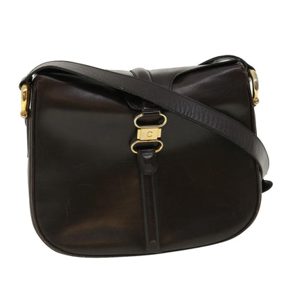 Luxury CELINE Shoulder Bag Leather Brown  rd4008