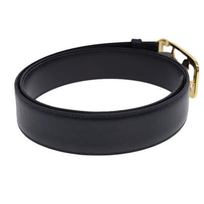 Luxury CELINE Horse Carriage Belt Leather 33.9"" Navy  rd4792