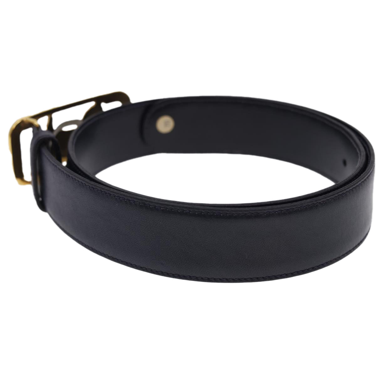 Luxury CELINE Horse Carriage Belt Leather 33.9"" Navy  rd4792