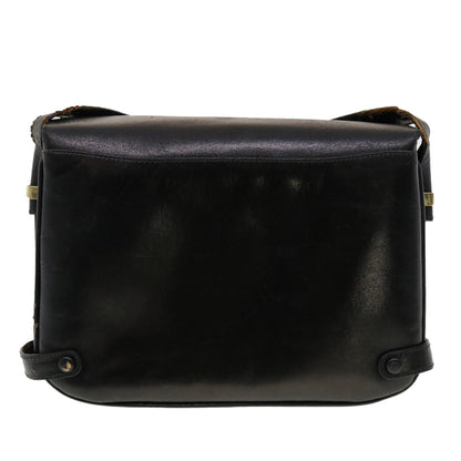 Luxury CELINE Horse Carriage Shoulder Bag Leather Black  rd4883