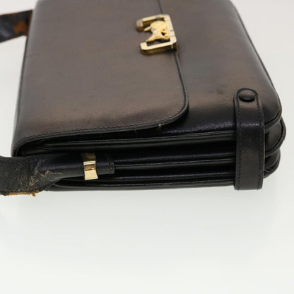 Luxury CELINE Horse Carriage Shoulder Bag Leather Black  rd4883