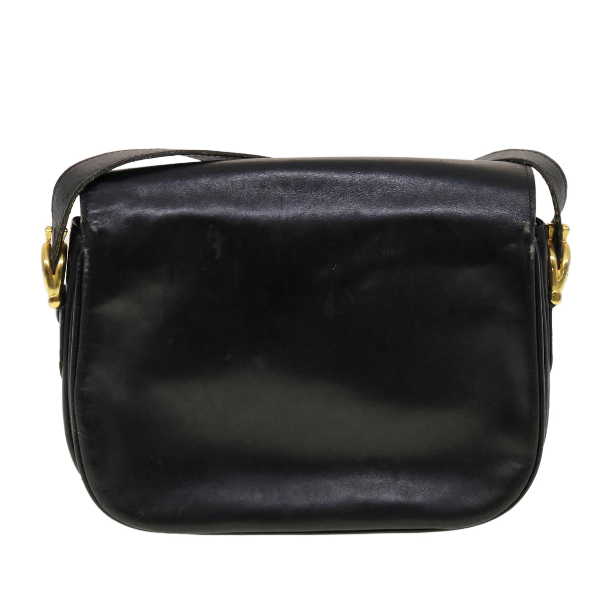 Luxury CELINE Horse Carriage Shoulder Bag Leather Black  rd4963