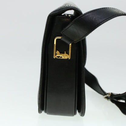 Luxury CELINE Horse Carriage Shoulder Bag Leather Black  rd5032