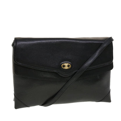 Luxury CELINE Shoulder Bag Leather Black  rd5145