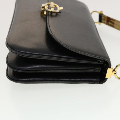 Luxury CELINE Horse Carriage Shoulder Bag Leather Black  rd5162