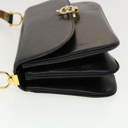 Luxury CELINE Horse Carriage Shoulder Bag Leather Black  rd5162