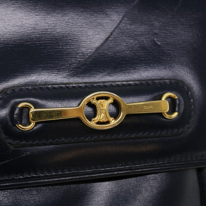 Luxury CELINE Shoulder Bag Leather Navy  rd5176