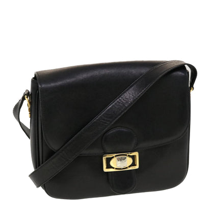 Luxury CELINE Horse Carriage Shoulder Bag Leather Black  rd5252