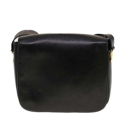 Luxury CELINE Horse Carriage Shoulder Bag Leather Black  rd5252