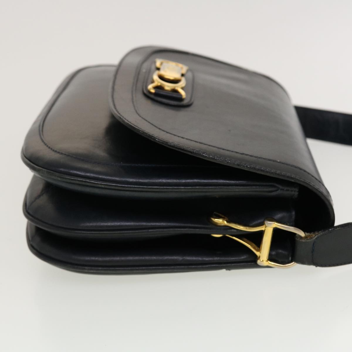 Luxury CELINE Horse Carriage Shoulder Bag Leather Navy  rd5253