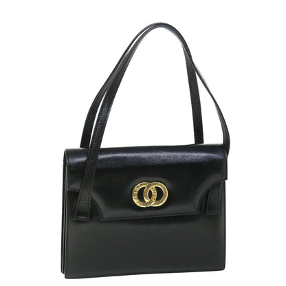 Luxury CELINE Circle Shoulder Bag Leather Black  rd5696