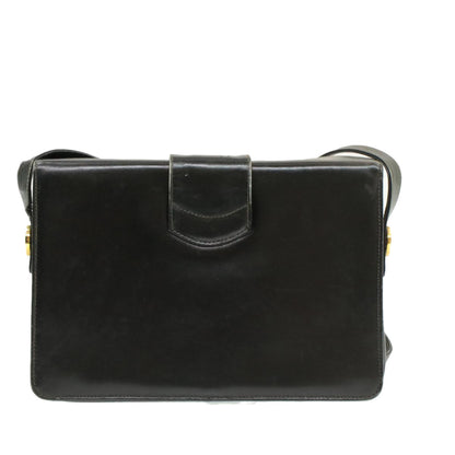 Luxury CELINE Horse Carriage Shoulder Bag Black Leather  rd764