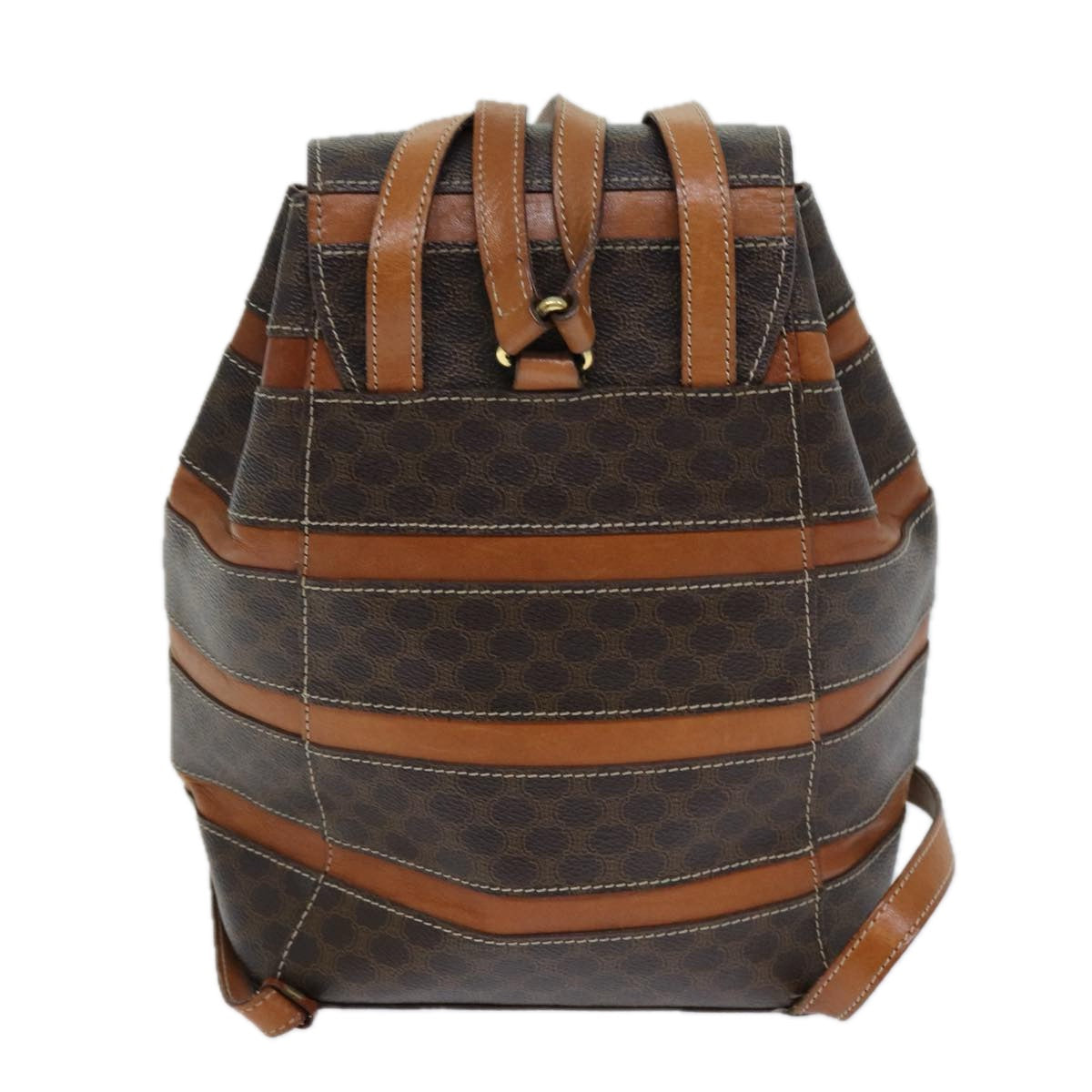 Luxury CELINE Macadam Canvas Backpack PVC Brown  S1578