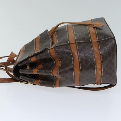 Luxury CELINE Macadam Canvas Backpack PVC Brown  S1578