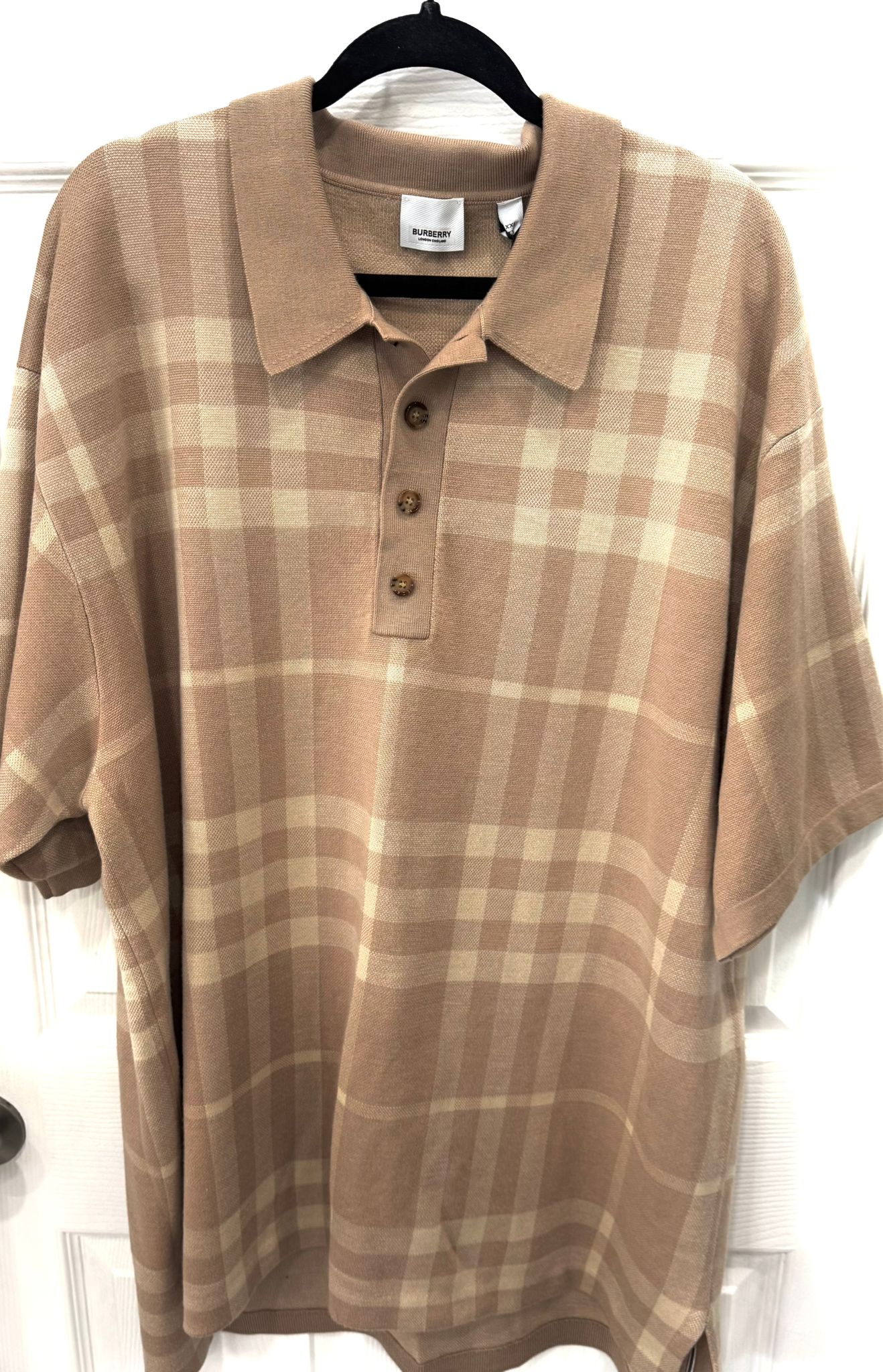 BURBERRY MEN'S CHECK POLO