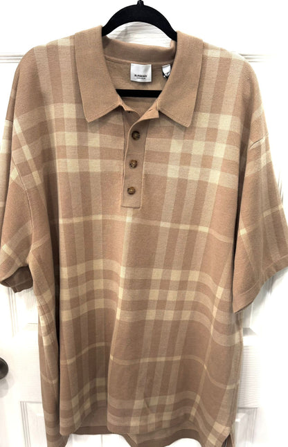 BURBERRY MEN'S CHECK POLO