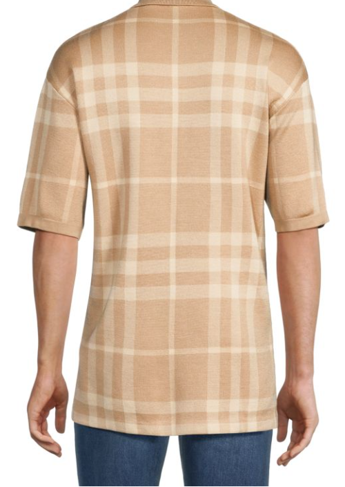 BURBERRY MEN'S CHECK POLO