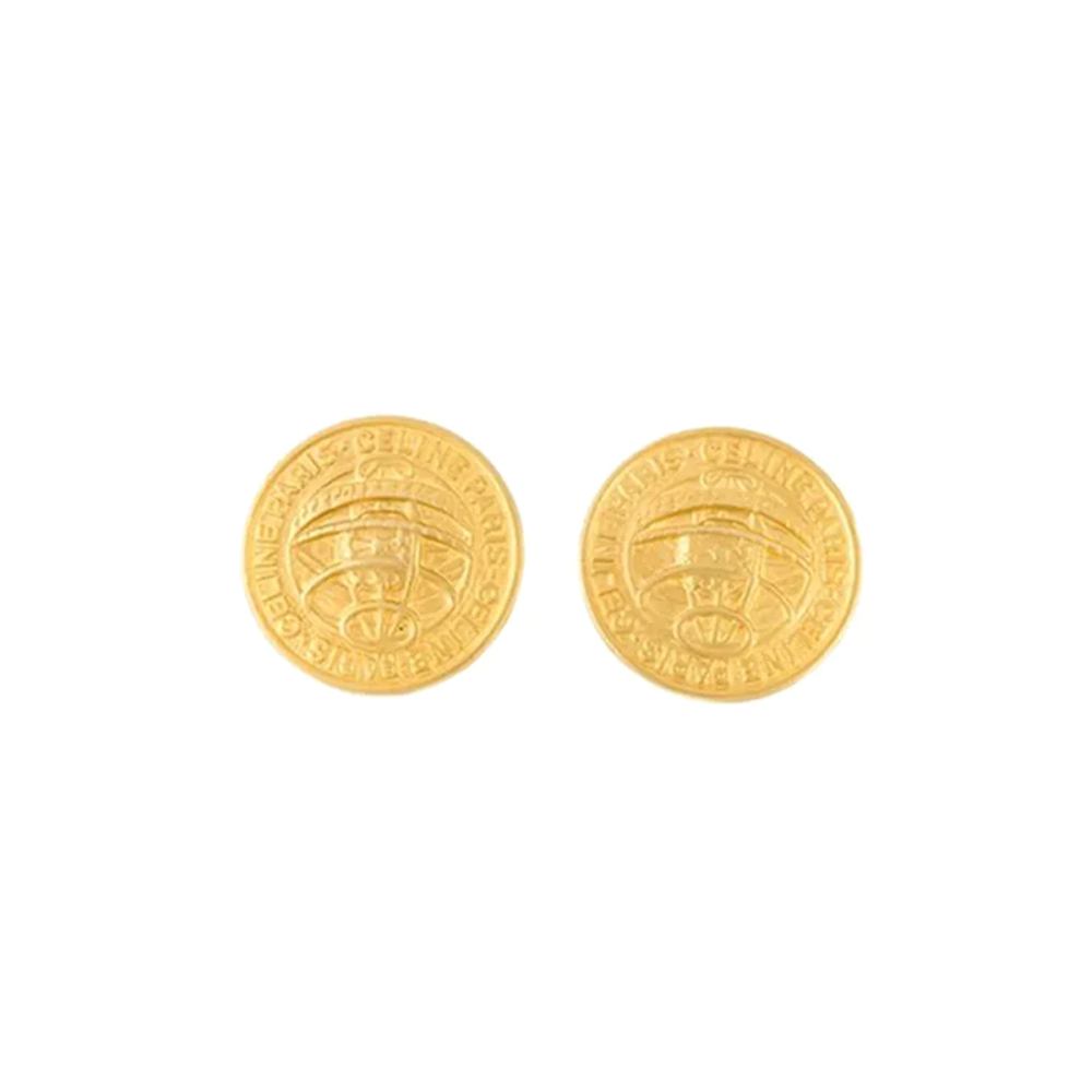 Luxury CELINE Vintage Medallion Earrings