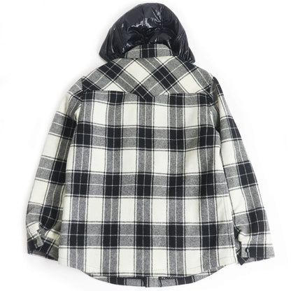 CELINE Blouson Main: 100% wool, Lining: 100% nylon, Part: 100% nylon, Filling: 100% polyester White x black mens 44