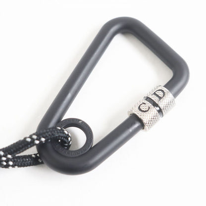 Dior HOMME charm brass Black / Silver Snap hook Climbing rope carabiner mens
