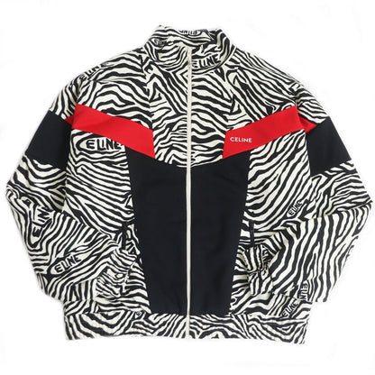 CELINE Blouson Outer: 100% polyester, Lining: 100% rayon, Filling: 100% polyester, Part: 100% rayon White x Black x Red mens L